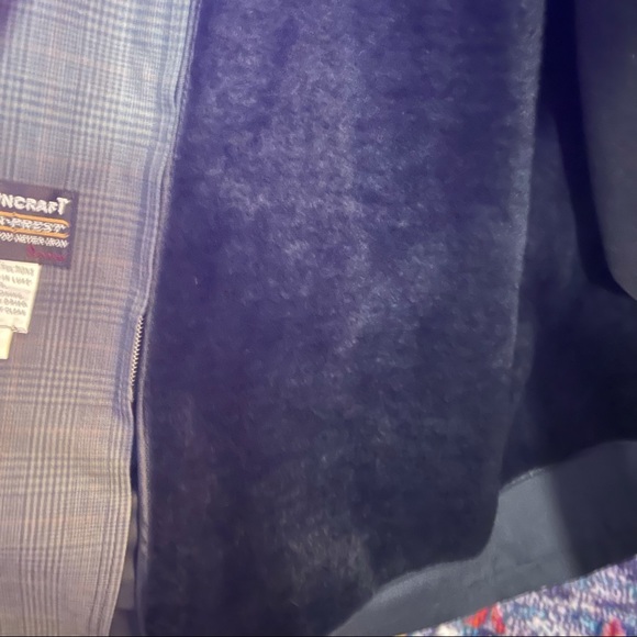 Vtg Towncraft Plaid Removable Furry Lined Coat 38 - Picture 6 of 9